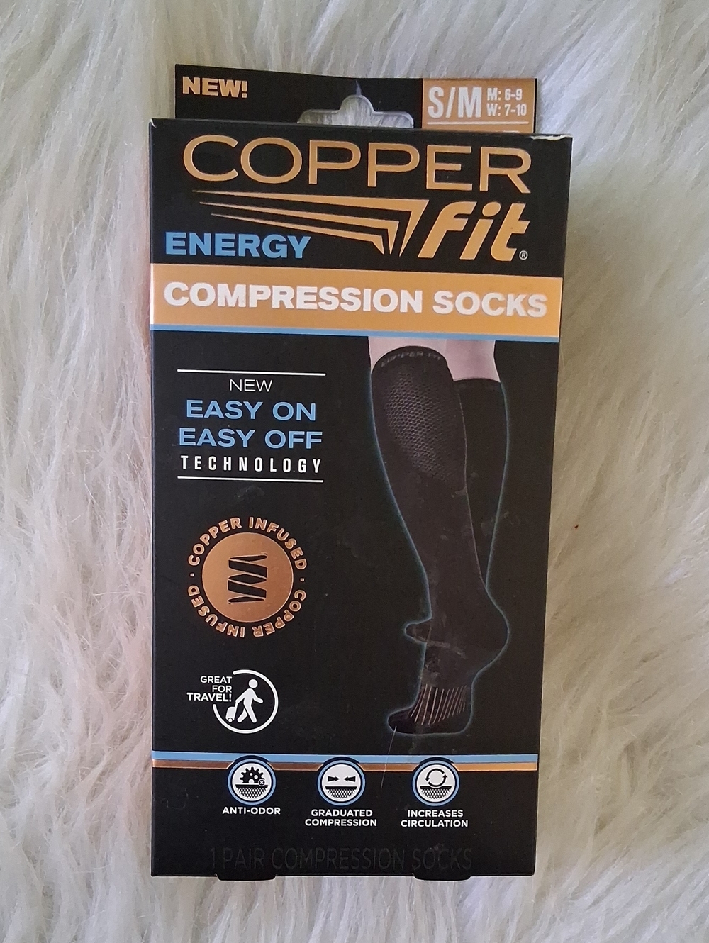 Copper Fit Energy Compression Socks Black